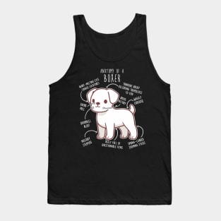 Boxer Dog White Anatomy Tank Top